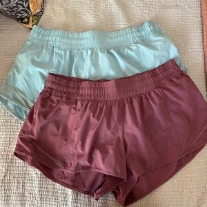 Hotty Hot Shorts in Mint/Blue and Mauve